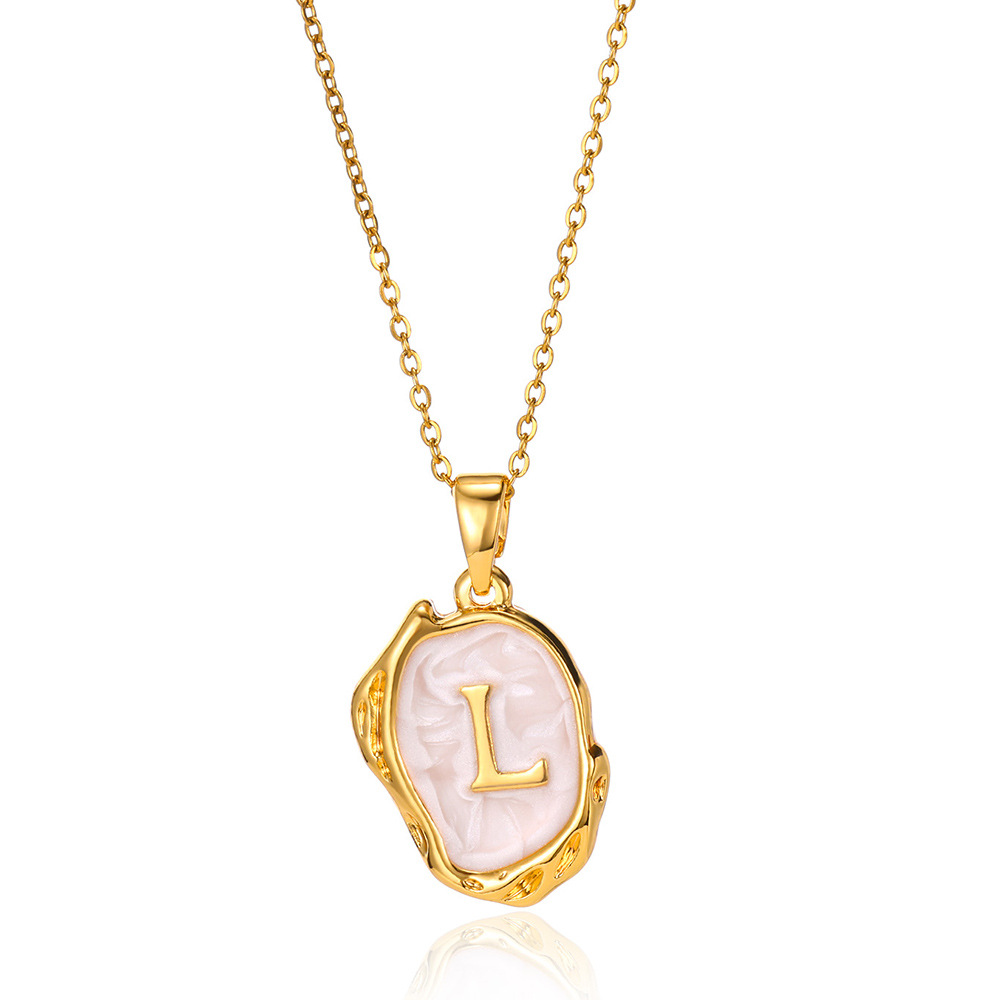 ItaLuxe - Collana con lettera personalizzata in oro